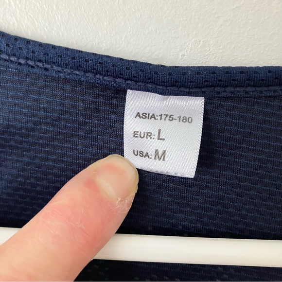 NELEUS Mens NAVY BLUE Athletic Y-Back Muscle Tank Size Medium - Picture 6 of 12